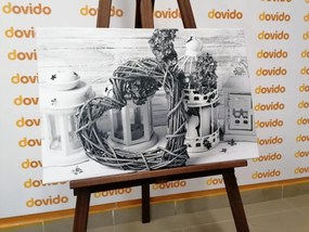 Quadro su tela – In atmosfera vintage in bianco e nero