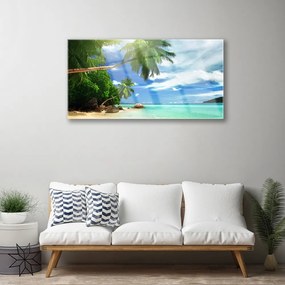 Quadro acrilico Paesaggio del mare della spiaggia di Palma 100x50 cm