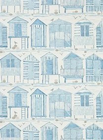 Strandhäuser Tapete Beach Huts von Sanderson - Marine