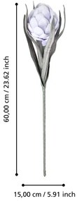 Eglo 428127 - Fiore artificiale MOLAVE 60 cm viola