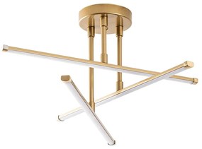 Plafoniera LED in oro 26x51 cm Ledflower - Opviq lights