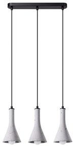 Sollux SL.1225 - Lampadario a sospensione con filo REA 3xE14/12W/230V calcestruzzo