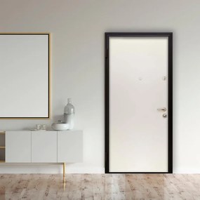 Porta blindata MASTER Rain All L 90 x H 210 cm in alluminio verde/bianco, apertura spingere a sinistra, falso telaio incluso