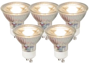 Set di 5 lampadine LED GU10 COB 5W 450LM 3000K