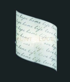 Signa applique rettangolare vetro decoro firma l.20 cm x h.30cm 1 l...