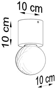 Plafoniera SALGADO 1xE27/60W/230V concrete