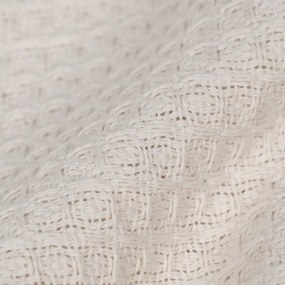 Copriletto crema in cotone riciclato 260x280 cm Honeycomb - Ixia