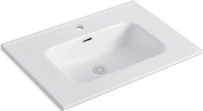 Lavabo da incasso 76cm per mobile in ceramica bianca |Litos-K7075 - KAMALU