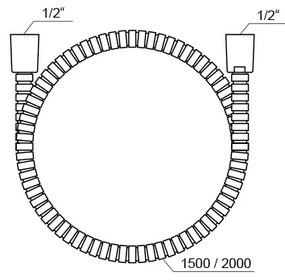 Ravak X07P341 - Flessibile doccia 200 cm cromo lucido
