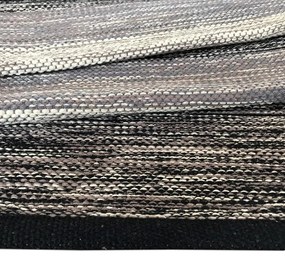 Tappeto in cotone nero e grigio , 55 x 140 cm Happy - Webtappeti