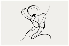 Quadro su tela – Linea delicata del corpo femminile