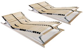Reti A Doghe 2 Pz 7 Zone Con 28 Doghe İn Legno 80x200 Cm /