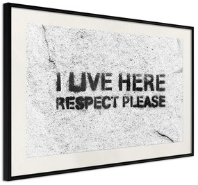 Poster  Respect  Cornice Quadri Cornice nera con pass-partout, Larghezza x Altezza Home decor 30x20