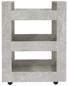Carrello da cucina grigio cemento 60x45x80 cm legno multistrato