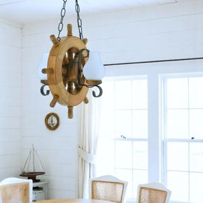 Brilagi - Lampadario a sospensione con catena TIMONA 2xE14/40W/230V faggio