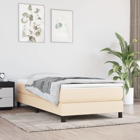 Materasso A Molle Insacchettate Crema 120x190x20 Cm İn Tessuto /