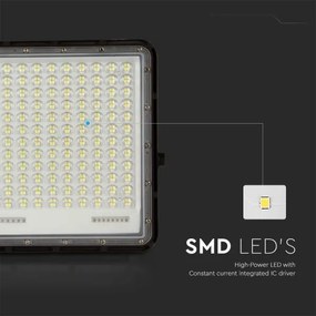 LED Proiettore solare da esterno LED/30W/3,2V 6400K nero + +TC