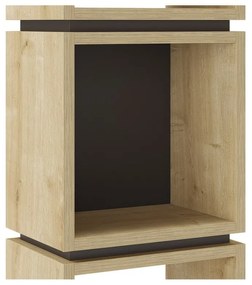 Libreria in rovere decorato in nero-naturale 32x167 cm Lofty - Marckeric