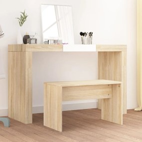 Sgabello Da Toeletta Rovere Sonoma 70x35x45cm Legno Multistrato /
