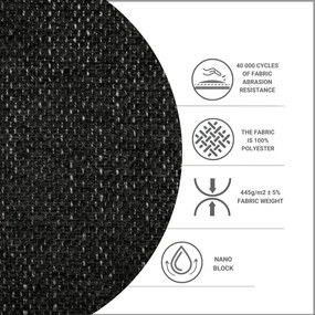 Letto boxspring nero con contenitore 140x200 cm Melba - Maison de Rêve