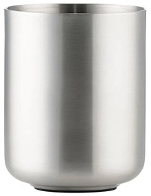 Portaspazzolino color argento opaco in acciaio inox Ume – Zone