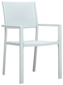 Set da pranzo da giardino 9 pz bianco