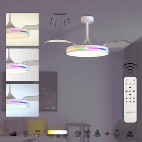 Ventilatore da soffitto Rafaga bianco , D. 50 cm MANTRA