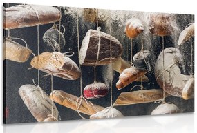 Quadro su tela – Pane appeso su corda