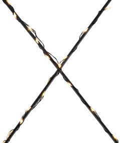 Lampada da parete natalizia nera XMAS con LED e timer IP44 - Yoro