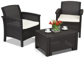 Venezia Terrace 2 set in rattan marrone Bica