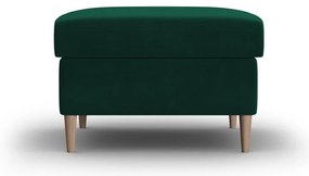 Poggiapiedi verde con rivestimento in velluto Kyoto – Cosmopolitan Design