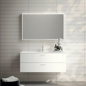 Mobile Bagno Sospeso 120 Cm Due Cassetti Specchio Artesi "KA04" Fiocco