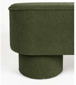 Panchina verde con rivestimento in bouclé Marcos – White Label