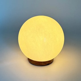 Lampada di Sale Himalayano Bianco naturale a forma di Sfera