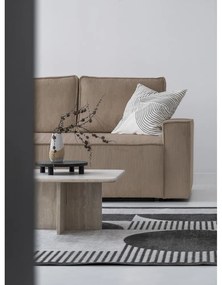 Divano letto angolare in velluto a coste beige Brave Dave - Miuform