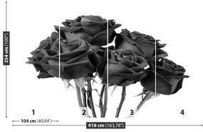 Carta da parati Rose nere 104x70 cm