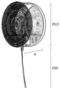 Lampada da parete nera Lea - White Label