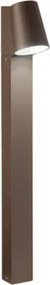 Paletto OWEN per esterni LED in alluminio Marrone e diffusore in vetro H61 cm
