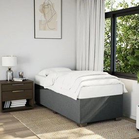 Giroletto A Molle Con Materasso Grigio Scuro 90x190 Cm Tessuto /