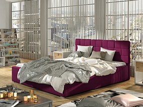 Letto matrimoniale con box contenitore Canada - 160 x 200 cm , Tessuto fucsia