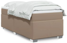 Giroletto A Molle Con Materasso Cappuccino 90x190 Cm Similpelle /