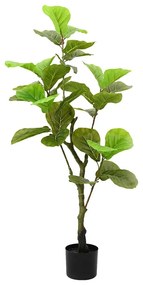 Albero Di Ficus Artificiale 30 Foglie 125 Cm Verde /
