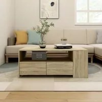 Tavolino da Salotto Rovere Sonoma 102x55x42cm Legno Compensato cod mxl 29724