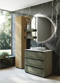 Lavabo da appoggio ovale in resina L 54 x H 13.5 x P 34 cm bianco