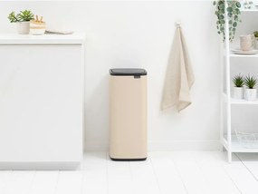 Cestino per la spazzatura beige in acciaio touch 30 l Bo Touch – Brabantia