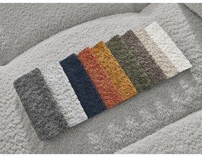 Divano angolare grigio chiaro allungabile/con contenitore (con penisola a sinistra/con chaise lounge) con rivestimento in bouclé Roxelane – Bobochic Paris