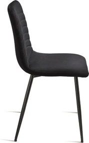 Sedia imbottita in tessuto cannettato Blu Notte CANNETO 2 sedie