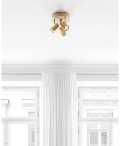 ByRydens 4200710-6501 - Faretto CORRECT 3xGU10/7W/230V dorato Ø 20 cm