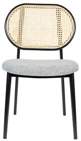 Sedia da pranzo in rattan grigio Spike - Zuiver