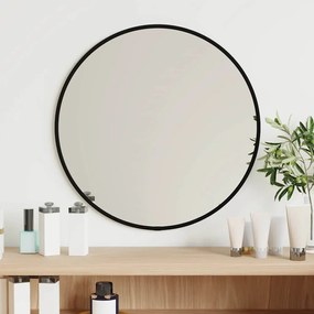Specchio Da Parete Nero Ø 40 Cm Rotondo /